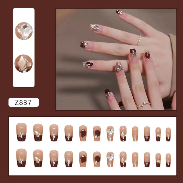 12 Sizes-24 Pcs Press On Nails Z837