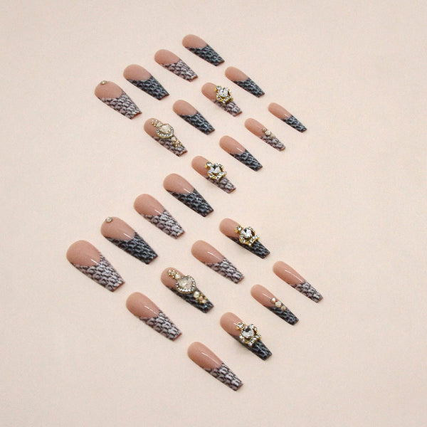 12 Sizes-24 Pcs Press On Nails Z821