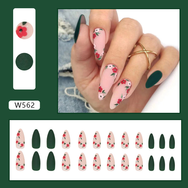 12 Sizes-24 Pcs Press On Nails W563