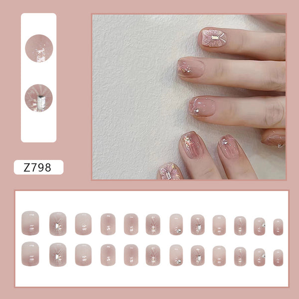 12 Sizes-24 Pcs Press On Nails Z798