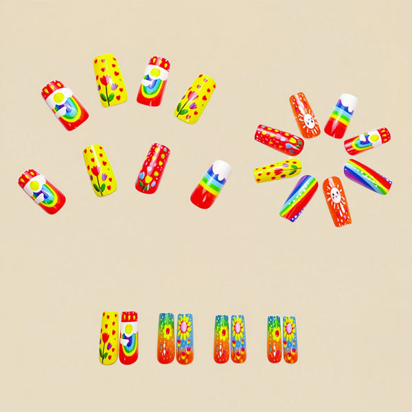 12 Sizes-24 Pcs Press On Nails Y728