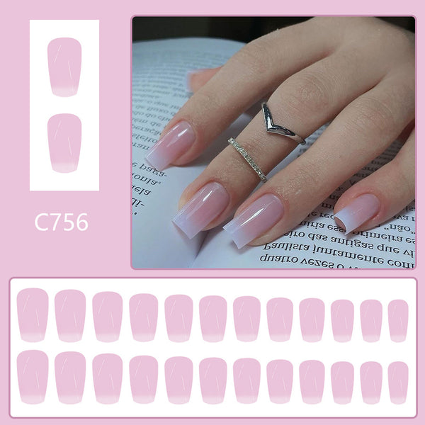 12 Sizes-24 Pcs Press On Nails C756