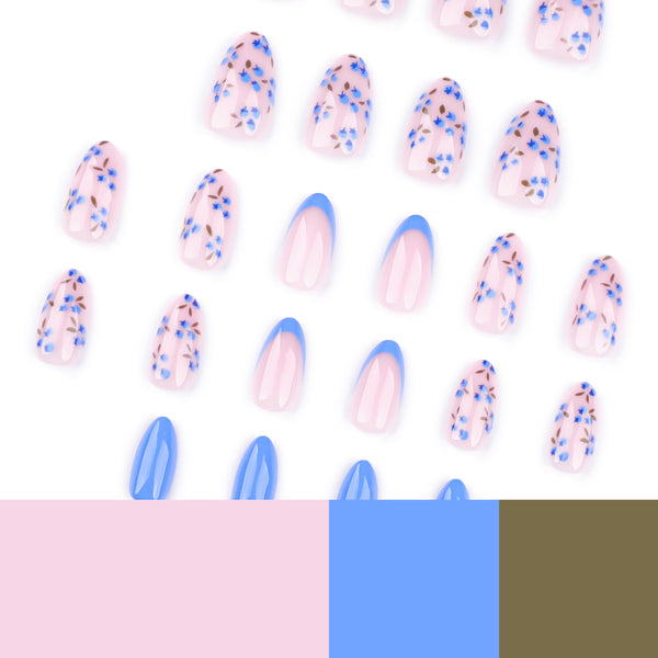 12 Sizes-24 Pcs Press On Nails JP3711