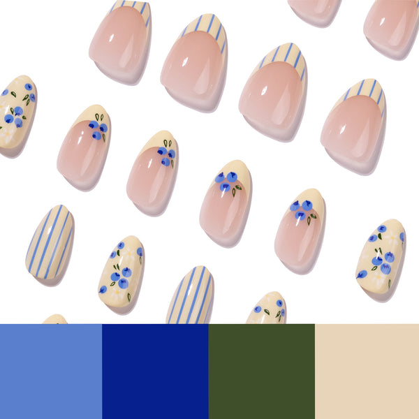 12 Sizes-24 Pcs Press On Nails JP4401