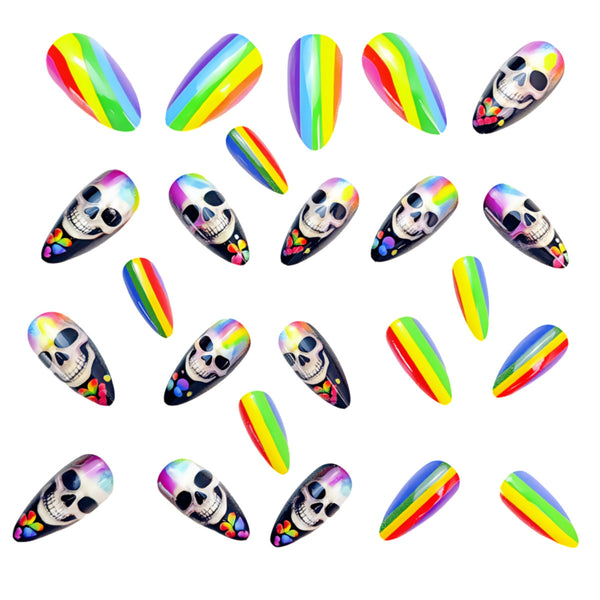12 Sizes-24 Pcs Press On Nails Y990