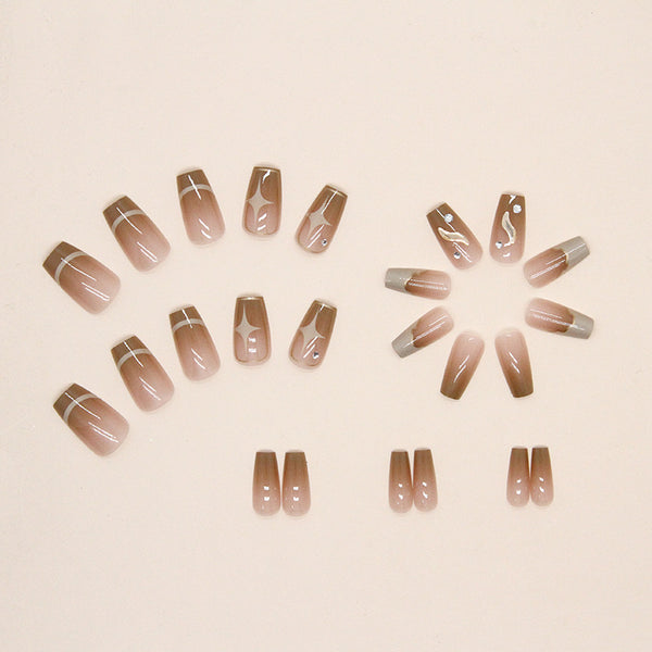 12 Sizes-24 Pcs Press On Nails Z598