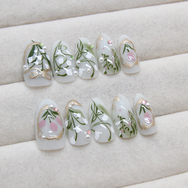 12 Sizes-24 Pcs Press On Nails Z961