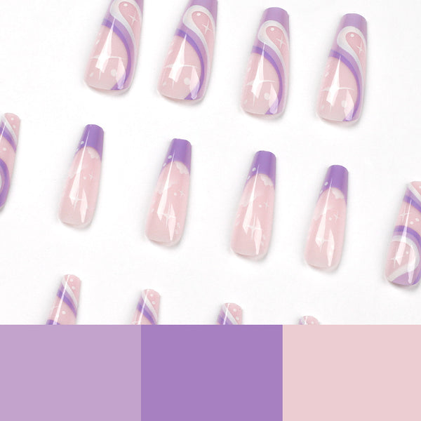 12 Sizes-24 Pcs Press On Nails JP1472