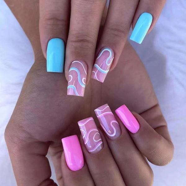 12 Sizes-24 Pcs Press On Nails W172