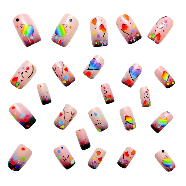 12 Sizes-24 Pcs Press On Nails Y578