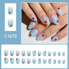 12 Sizes-24 Pcs Press On Nails C1670