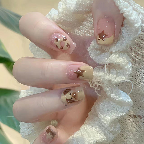 12 Sizes-24 Pcs Press On Nails R836