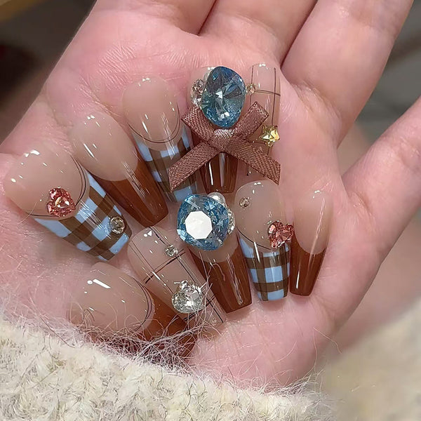 12 Sizes-24 Pcs Press On Nails Z999