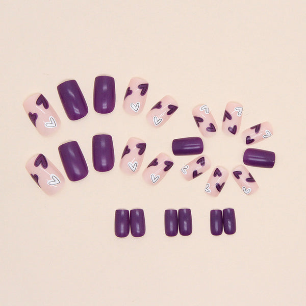 12 Sizes-24 Pcs Press On Nails W492