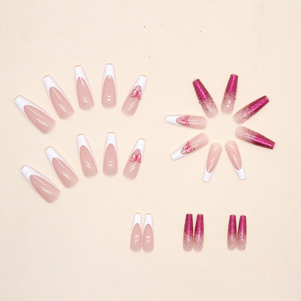 12 Sizes-24 Pcs Press On Nails W394