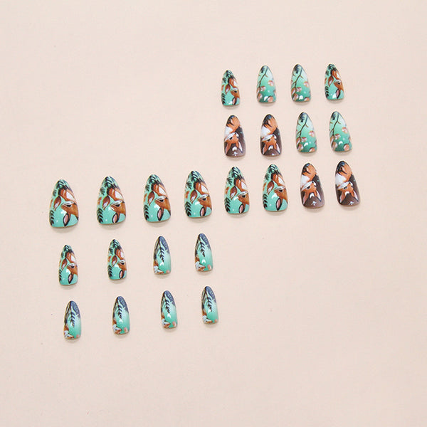 12 Sizes-24 Pcs Press On Nails W1923