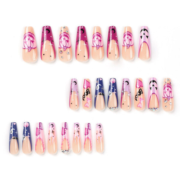 12 Sizes-24 Pcs Press On Nails JP2505