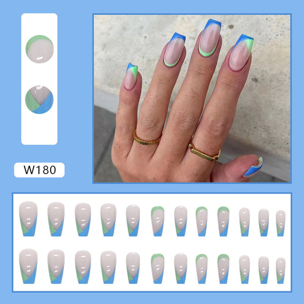 12 Sizes-24 Pcs Press On Nails W180