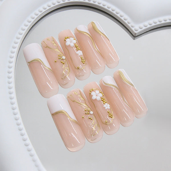 12 Sizes-24 Pcs Press On Nails Z1050