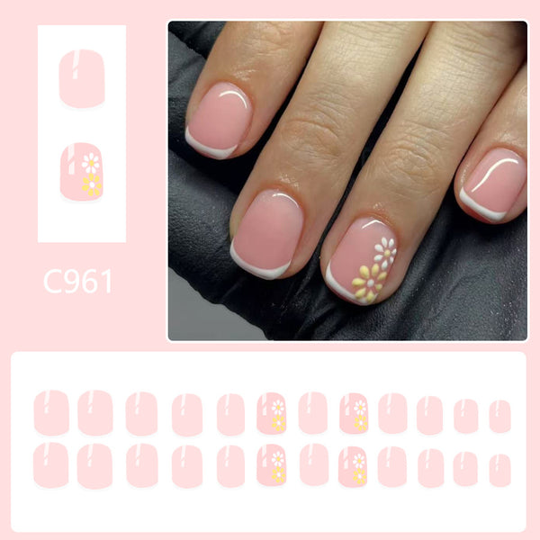 12 Sizes-24 Pcs Press On Nails C985