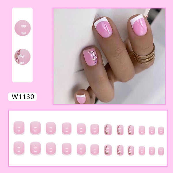 12 Sizes-24 Pcs Press On Nails W1130