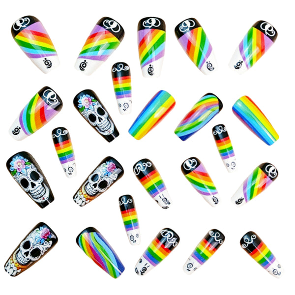 12 Sizes-24 Pcs Press On Nails Y954