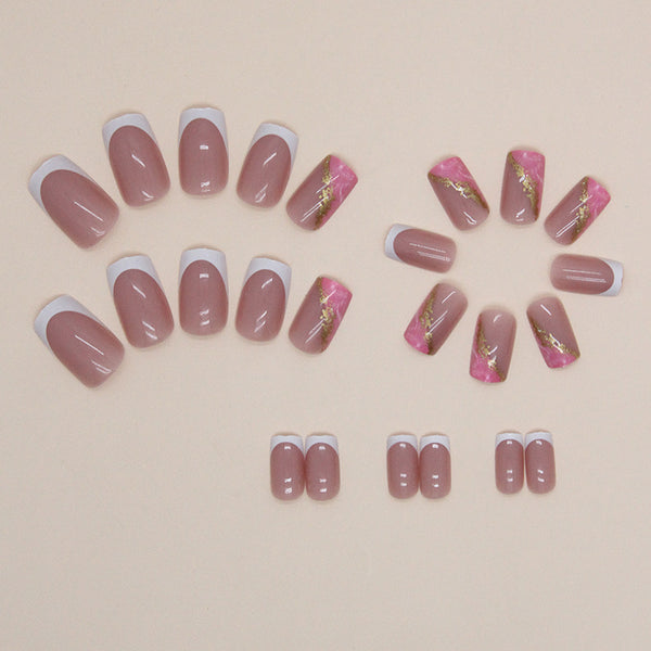12 Sizes-24 Pcs Press On Nails W1237