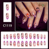 12 Sizes-24 Pcs Press On Nails C1119