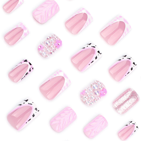 12 Sizes-24 Pcs Press On Nails JP3675