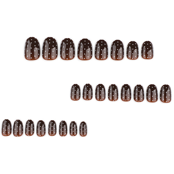 12 Sizes-24 Pcs Press On Nails JP4063