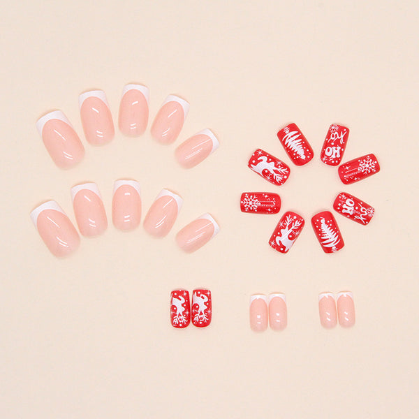 12 Sizes-24 Pcs Press On Nails W829