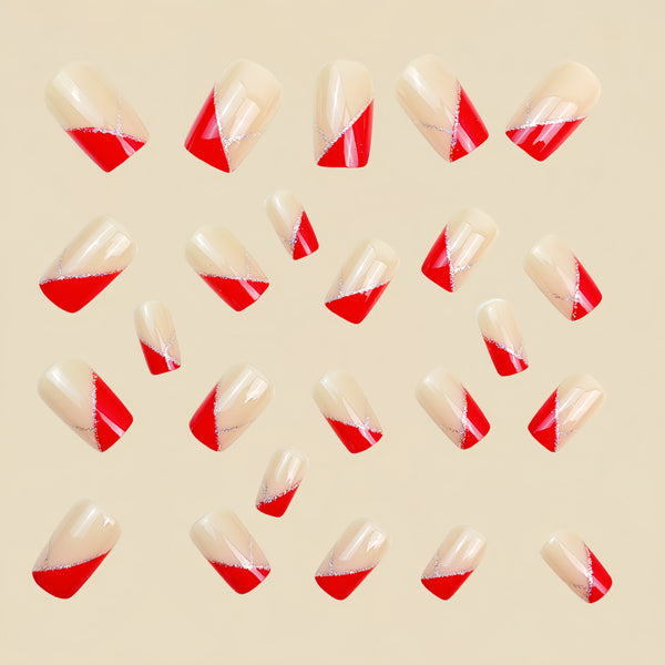 12 Sizes-24 Pcs Press On Nails Y860