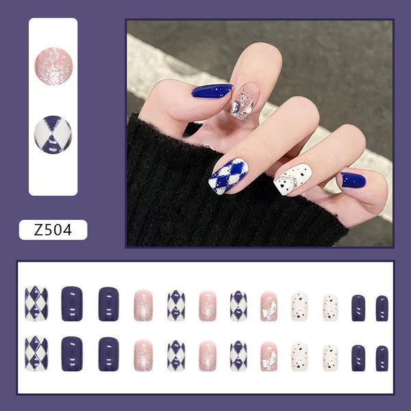 12 Sizes-24 Pcs Press On Nails Z486