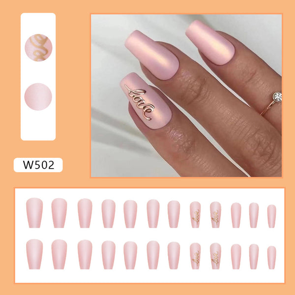 12 Sizes-24 Pcs Press On Nails W502