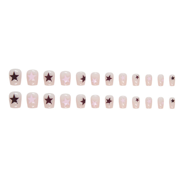 12 Sizes-24 Pcs Press On Nails R802