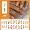 12 Sizes-24 Pcs Press On Nails C1684