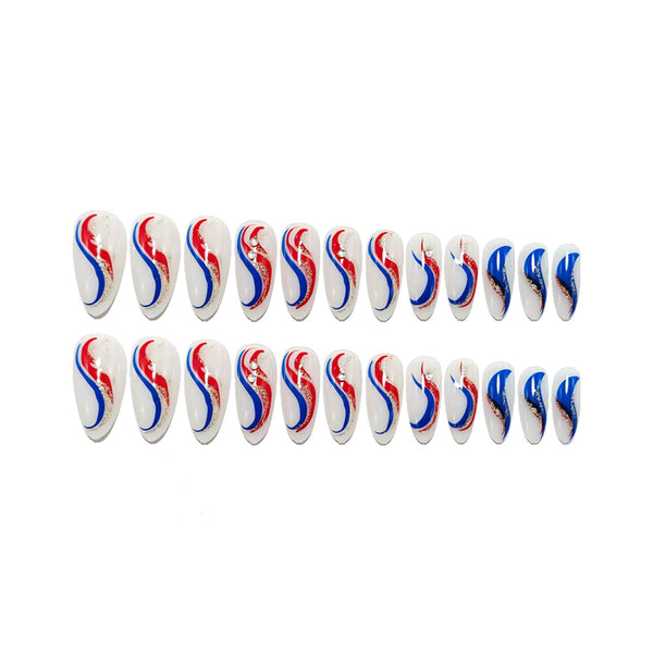 12 Sizes-24 Pcs Press On Nails Y1602