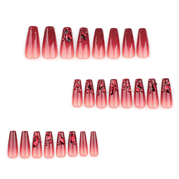 12 Sizes-24 Pcs Press On Nails JP3409