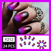 12 Sizes-24 Pcs Press On Nails Y212