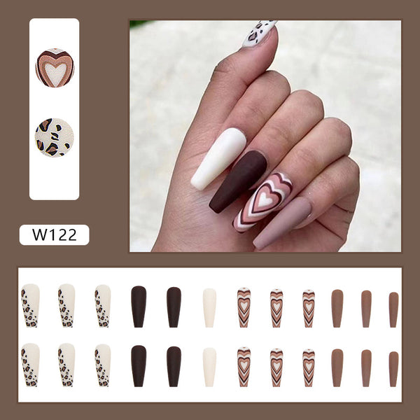 12 Sizes-24 Pcs Press On Nails W125