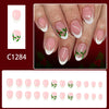 12 Sizes-24 Pcs Press On Nails C1284