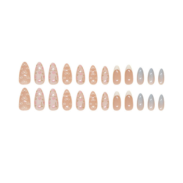 12 Sizes-24 Pcs Press On Nails R873