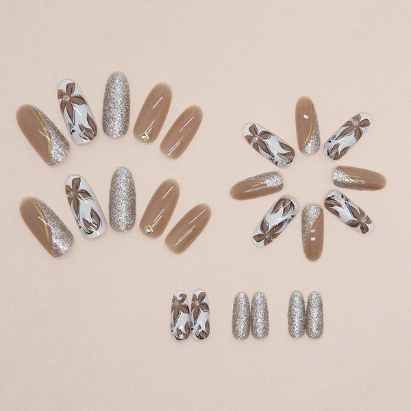 12 Sizes-24 Pcs Press On Nails Z733