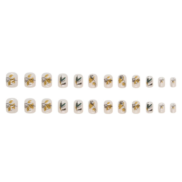 12 Sizes-24 Pcs Press On Nails W1073