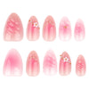 12 Sizes-24 Pcs Press On Nails JP4088