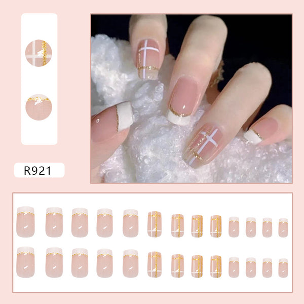 12 Sizes-24 Pcs Press On Nails R921