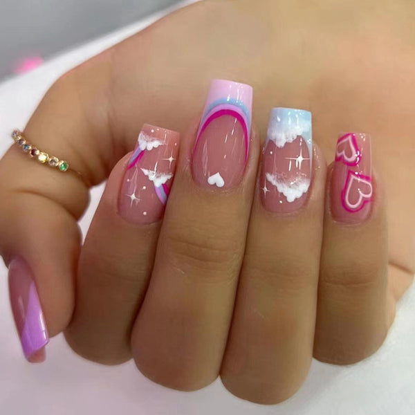 12 Sizes-24 Pcs Press On Nails W329