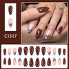 12 Sizes-24 Pcs Press On Nails C1517