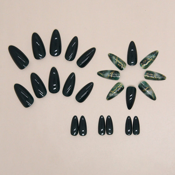 12 Sizes-24 Pcs Press On Nails W1480