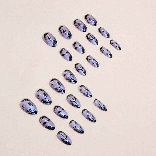 12 Sizes-24 Pcs Press On Nails W824